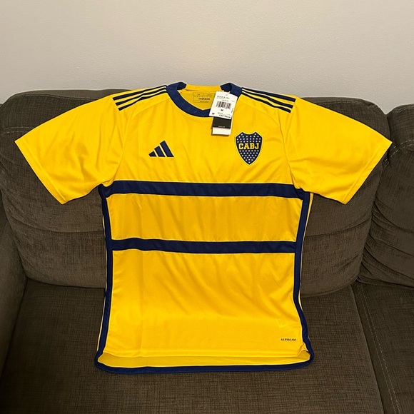 Adidas Authentic Boca Juniors Argentina Soccer Yellow HT3675 Jersey Men's Sz: M